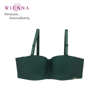 WIENNA เสื้อชั้นใน Big Beauty DB31209 มีโครง แบบเกาะอกครึ่งคัพ สีเขียวขี้ม้า สีม่วงอ่อน สีดำ เนื้อ (Carnation Tulip)