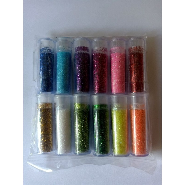 กากเพชรสีรุ้ง12 สีสวย