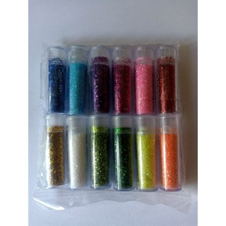 กากเพชรสีรุ้ง12 สีสวย