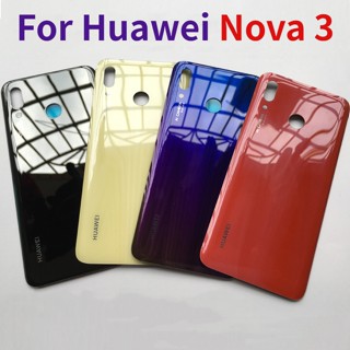 แท้ อะไหล่ซ่อมกระจกด้านหลัง 3D พร้อมกาว สําหรับ Huawei Nova 3 Nova3