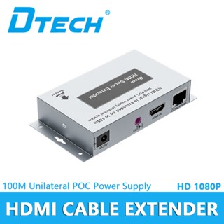 Dtech สายเคเบิลเครือข่าย HDMI 100 ม. พาวเวอร์ซัพพลาย POC CAT5E CAT6 1080P HD 100 ม.