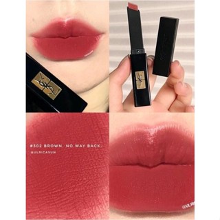 ผลิต2022💋YSL THE SLIM VELVET RADICAL Lipstick ปลอกดำ #302 แท้ฉลากไทย🇹🇭