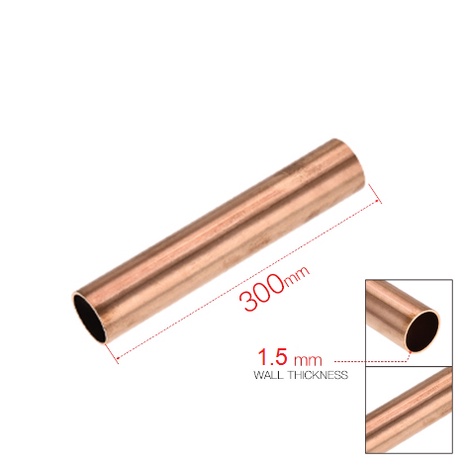 ท่อทองแดงตรง แบ่งขาย ขนาด 3 หุน 3/8 หนา 0.7 มม.  พร้อมส่ง