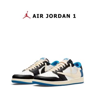 TRAVIS SCOTT × AIR JORDAN 1 LOW OG SP WHITE BLUE BLACK