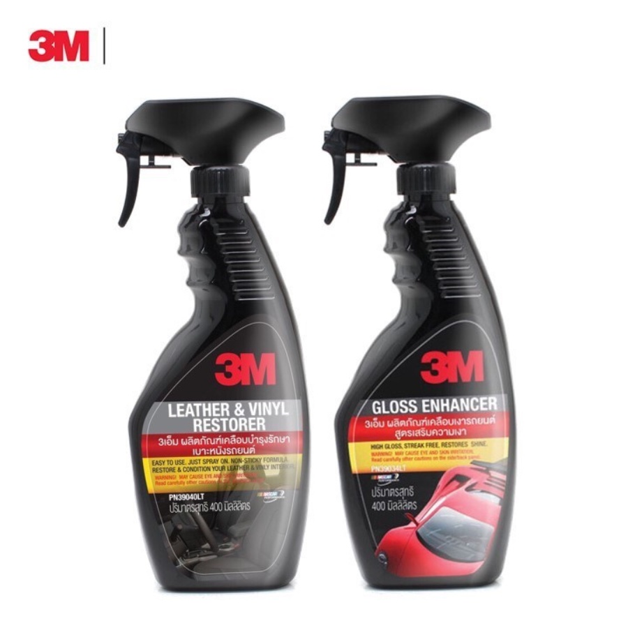 3M สเปรย์เคลือบเงา สูตรเสริมความเงา GLOSS ENHANCER +3M ผลิตภัณฑ์เคลือบบำรุงรักษาเบาะหนังรถยนต์