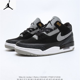 ของแท้ 100% N_ike Air Jordan 3 Retro OG AJ3 รองเท้าบาสเก็ตบอล สําหรับผู้ชาย และผู้หญิง