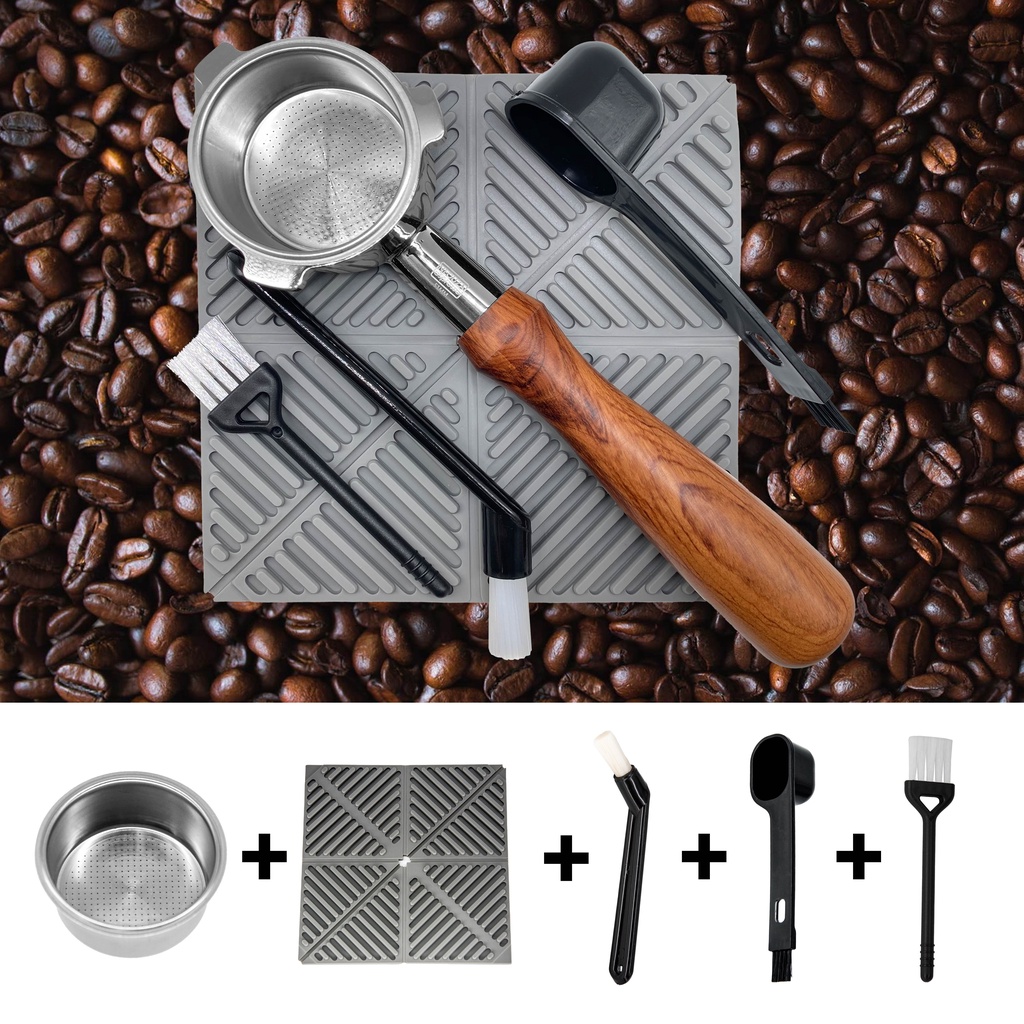 Neouza เครื่องชงกาแฟเอสเปรสโซ่ สเตนเลส 58 มม. ไร้ก้น สําหรับ Barsetto Breville Sage Oster Sunbeam Ba