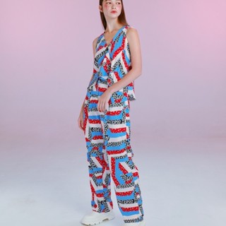 ครบเซต new in pack coworker - pleated pants (PL.TS.04) กางเกงขายาวมีจีบ printed sleeveless top (PL.T.06) เสื้อแขนกุด