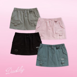 DADDY | Cargo Mini Skirt กระโปรงสั้นคาร์โก้ สีดำ สีชมพู สีกากี สีเขียว