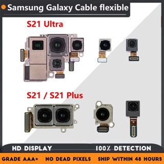 ของแท้ สายเคเบิลกล้องหน้า หลัง ยืดหยุ่น สําหรับ Samsung Galaxy S21 Plus Ultra FE G991 G996 G998 G980B