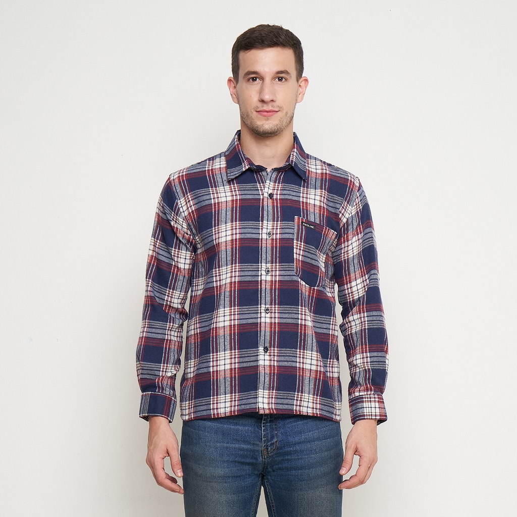 Kemeja Emoline Flannel Shirt Curt Red - Men&39;s Long Flannel Shirt