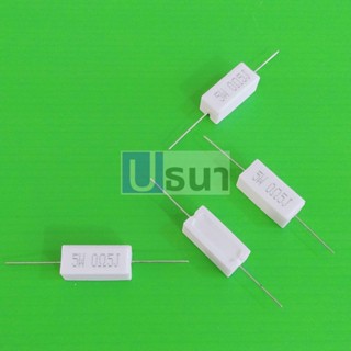 ตัว R ตัวต้านทาน เซรามิค ซีเมนต์ กระเบื้อง Ceramic Cement Resistor 5W #CR 5W (1 ตัว)