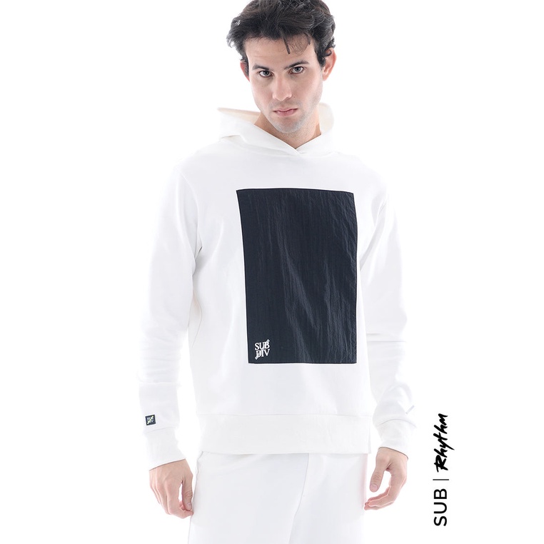 SUB Men Long-Sleeve Oversize Sweatshirt Hoodies - สีขาว - H2M487