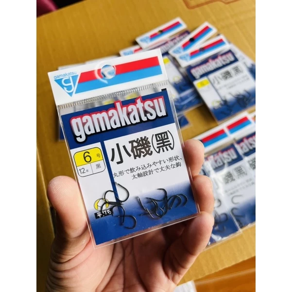 ตะขอเบ็ดGamakatsu Japanแท้(ทรงอิเซอะมา)ตะขอสีดำ