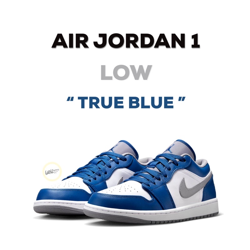 (พร้อมส่ง ของแท้ 100%) AIR JORDAN1 LOW “TRUE BLUE”