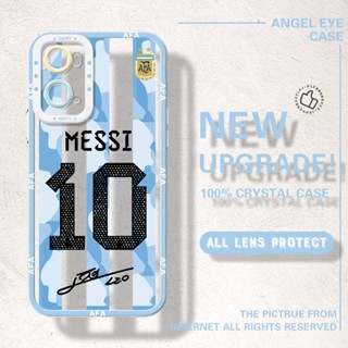 เคสโทรศัพท์มือถือแบบนิ่ม ใส กันรอยกล้อง ลายฟุตบอล Messi สําหรับ OPPO A9 A76 A92 A93 A93s A94 A95 A96 A9x