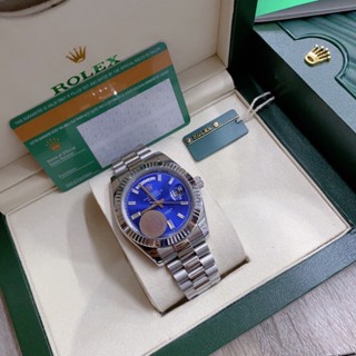 daydateพร้อมส่ง✅ 💜ROLEX  งานHiend หน้าใหม่ขีดเพชร✅ ⏰size 41mm⏰ 💜ระบบ ออโต้ มีวัน กับ วันที่  ด้วย พร้อมกล่องตามภาพ