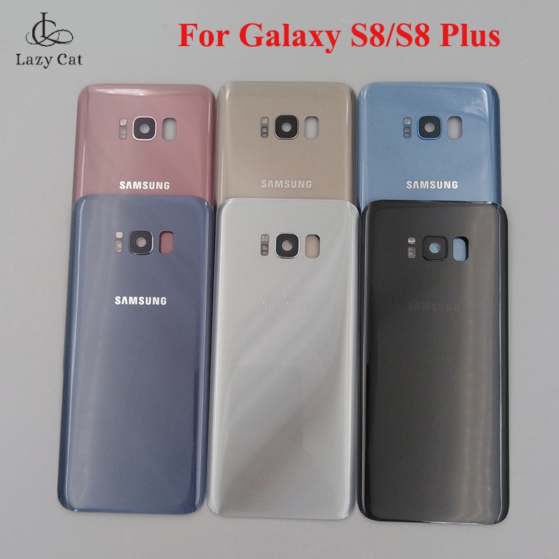 สําหรับ Samsung Galaxy S8 G950 SM-G950F G950FD S8 Plus S8+ G955 SM-G955F G955FD ฝาหลังแบตเตอรี่ด้านห