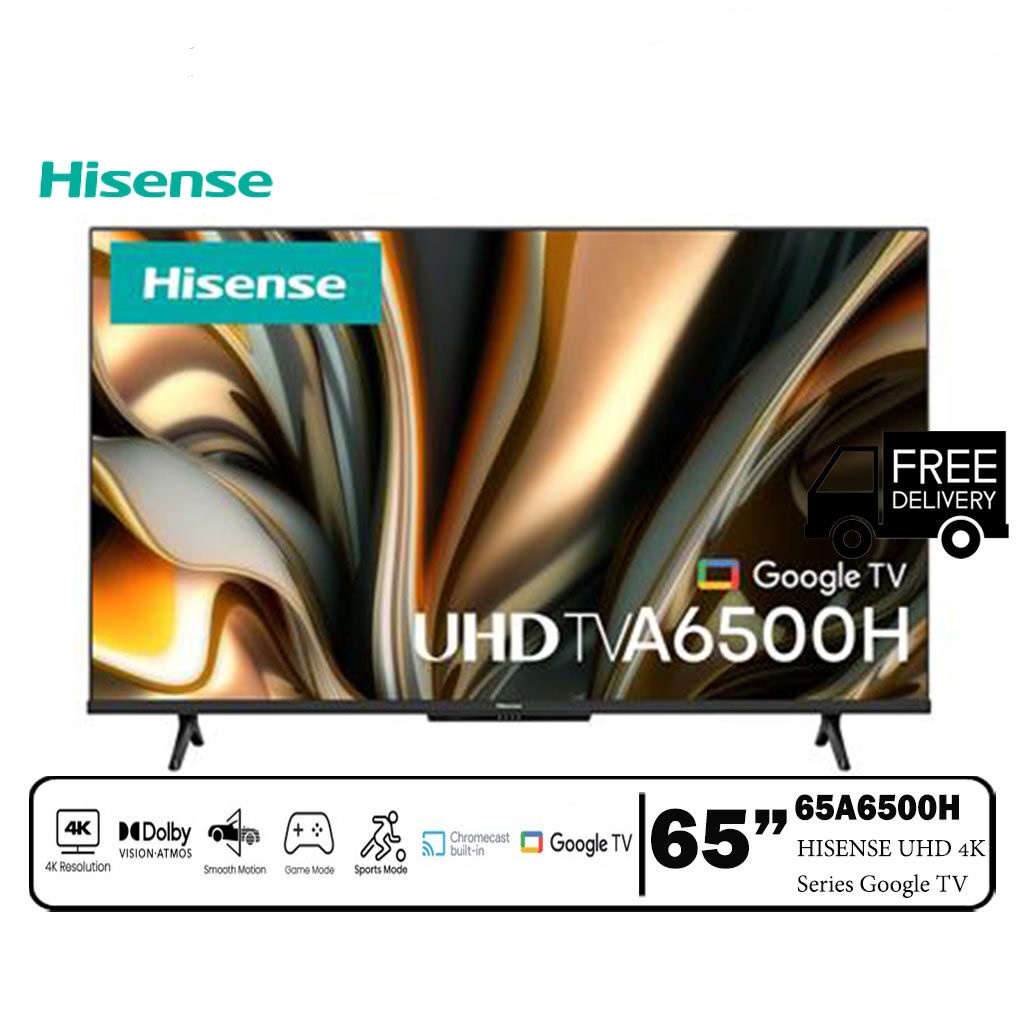 HISENSE Google TV UHD 4K HDR 65A6500H Google TV 65 นิ้ว รุ่น 65A6500H