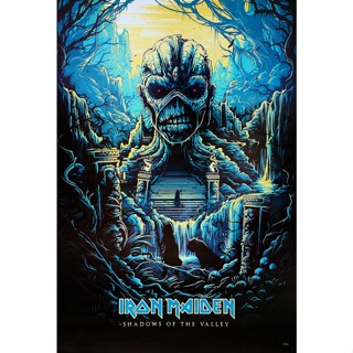 โปสเตอร์ รูปวาด วง ดนตรี เฮฟวีเมทัล IRON MAIDEN Shadow of the Valley POSTER 24”x35” Inch English Heavy Metal V22