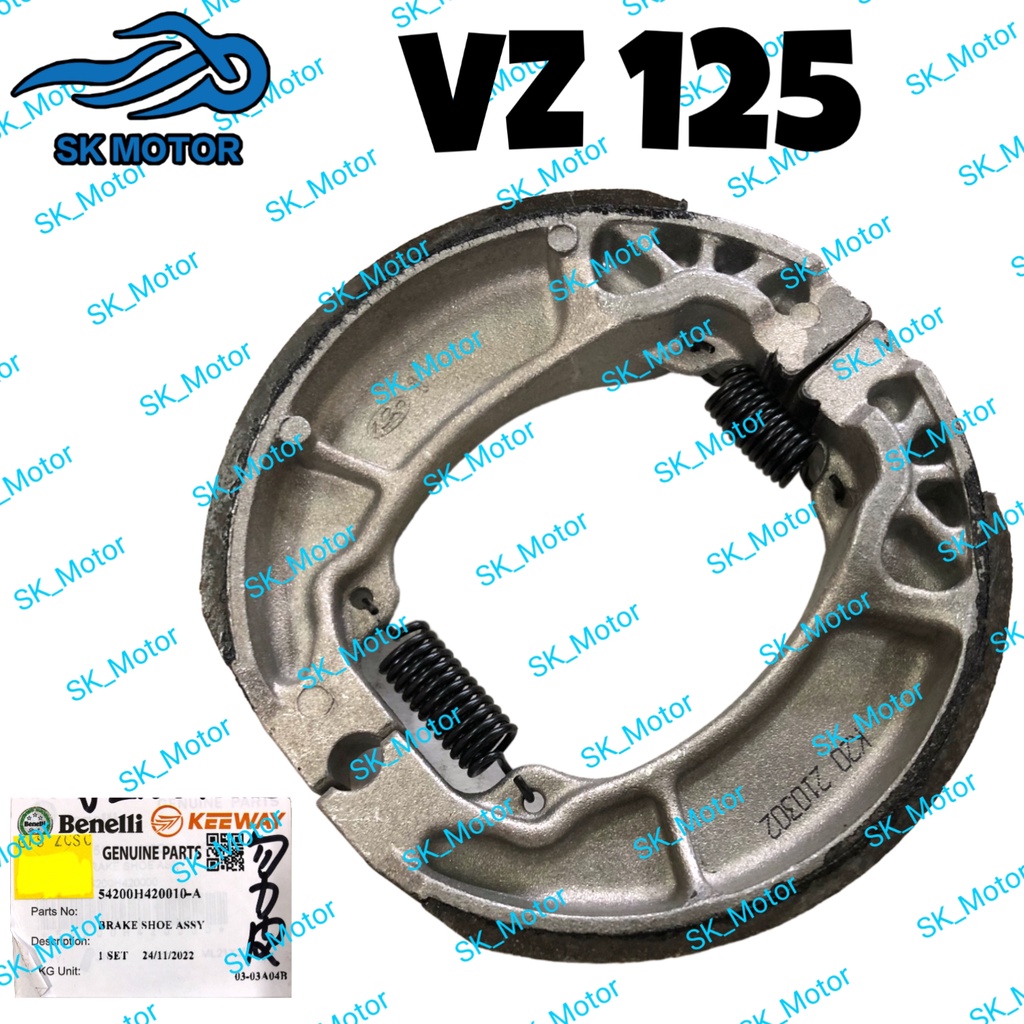 Benelli VZ125 i VZ 125 รองเท้าเบรกหลัง Assy/ซับเบรค Belakang 54200H420010-เอ