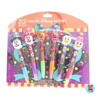 ✅พร้อมส่ง set 7 halloween Tokyo Disney Resort Disney Mickey Mouse pen set 6pieces🇯🇵ปากกา มิกกี้เมาส์ ดิสนี่ย์