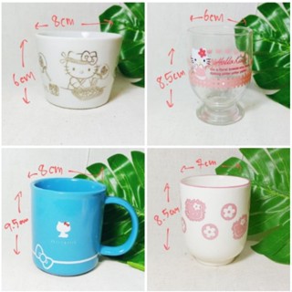 แก้วเซรามิค แก้ว hello kitty sanrio จาก ญี่ปุ่น แก้วใส จานสะสม ของสะสม