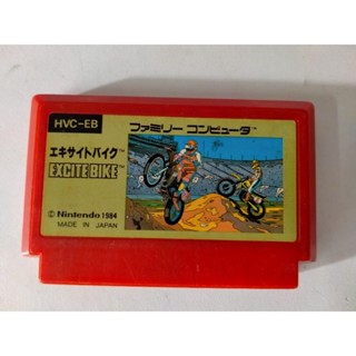 ตลับเกม Famicom เกม Excite bike หรือเกมแข่งมอเตอร์ไซค์วิบาก สนุกๆยุค90