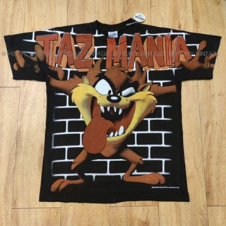 TAZMANIA THE WALL BOOTLEG OVERPRINT เสื้อลายการ์ตูน ลายแทสมาเนีย