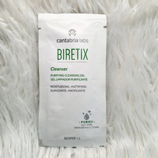 BIRETIX Cleanser 10ml (ขนาดทดลอง) ของแท้ 100% เจลล้างหน้า ยับยั้งและป้องกัน เชื้อแบคทีเรียที่ทำให้เกิดสิว