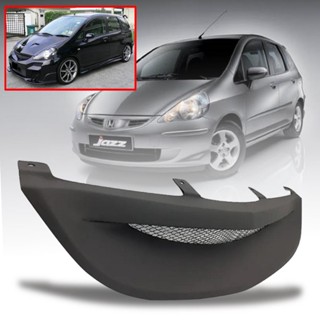 กระจังหน้า กระจังหน้าตะข่าย ทรงMugen  รุ่น ฮอนด้า แจ๊ส Honda Jazz  ปี2002 2003 2004 2005 สีดำด้าน จำนวน 1 ชิ้น