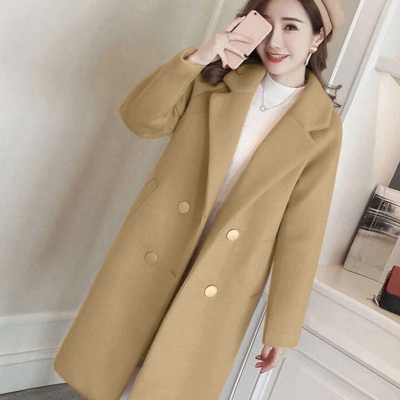 เพิ่ม ผ้าฝ้าย/หนาเสื้อขนสัตว์ผู้หญิงกลางความยาวฤดูใบไม้ร่วงฤดูหนาวเกาหลีรุ่นหลวมเสื้อขนสัตว์ขนาดเล็ก - รูปที่ 7