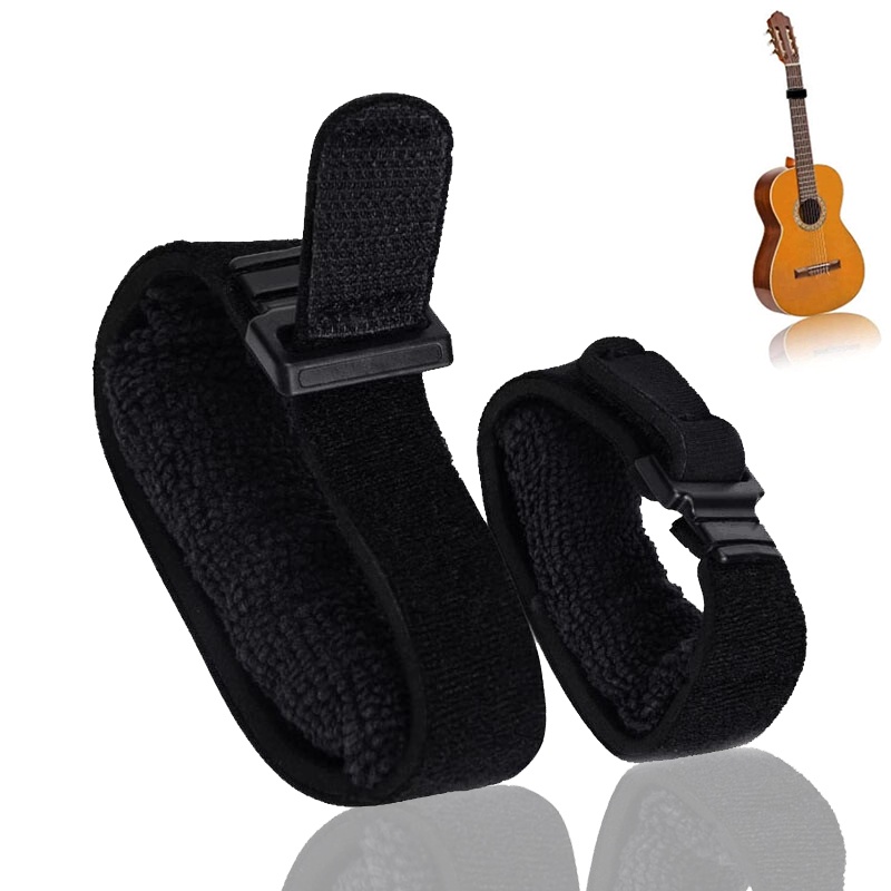 2 ชิ้นกีตาร์ Fingerboard Wrap String Mute สายคล้อง Muter Fretboard Muting Wraps สําหรับอะคูสติกกีตาร์คลาสสิก