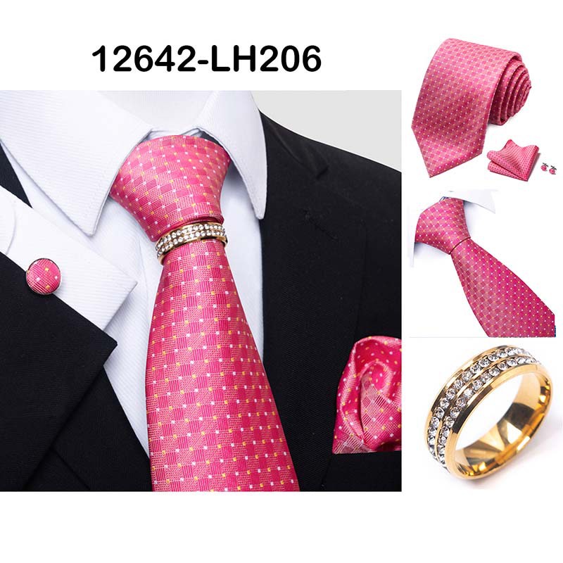 พร้อมส่ง ใหม่ ชุดสูท เนคไทน์ ผ้าแจ็คคาร์ด สีทอง 8 ซม. หรูหรา แฟชั่น สําหรับผู้ชาย งานแต่งงาน - รูปที่ 4