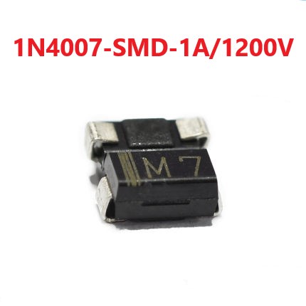 กระเป๋า 10 - Current Rectifier Diode M7 1A/1200V 1N4007 IN4007 M7 SMD 4007 Pin, 1N4007 pin