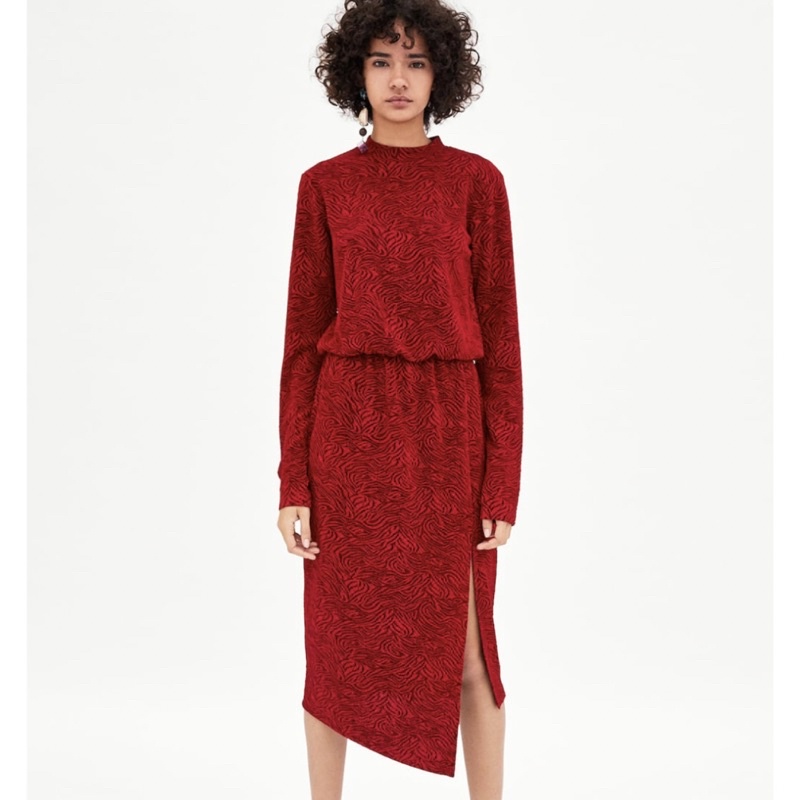 ของแท้ ซื้อ Shop เท่านั้น 💯 // Dress zara สีแดง S