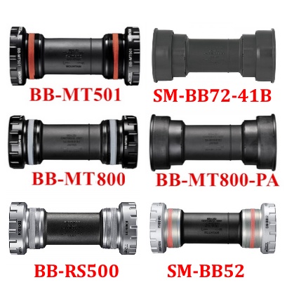 Shimano BB52 MT501 MT800 MT500 เกลียว RS500 BB72 MT801 วงเล็บด้านล่าง MTB BSA เกลียว 68/73 press-fit