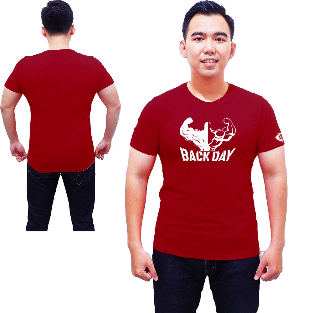 เสื้อยืดออกกําลังกาย Backday Musclefit Gym