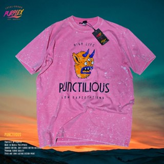 Purplex Oversize Acid Wash Vintage Classic Style T-shirt - Old Rose (100% Cotton)