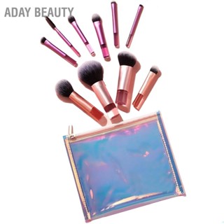 Aday Beauty ชุดแปรงแต่งหน้า ขนาดเล็ก แบบพกพา 10 ชิ้น