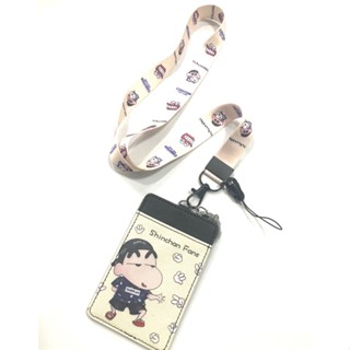 SHINCHAN FANS สายคล้องคอ สายคล้องบัตร ที่ใส่บัตร ซองใส่บัตร พร้อมสายคล้องคอ ลายชินจัง แฟน งานดี สวยงาม BY PMYL