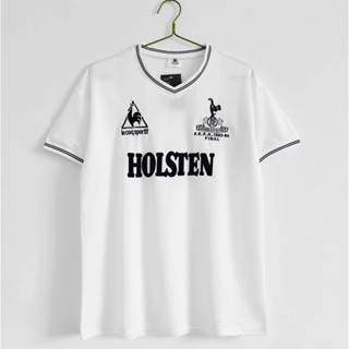 เสื้อกีฬาแขนสั้น ลายทีมชาติฟุตบอล Tottenham Hotspur 1983/84 ชุดเหย้า เรโทร ไซซ์ S-XXL