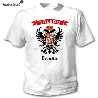 เสื้อยืด ผ้าฝ้าย พิมพ์ลาย Toledo Spain สีขาว แฟชั่นใหม่