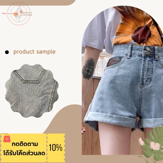 701 กางเกงยีนส์ ขาสั้น เสื้อผ้า แฟชั่น ผู้หญิง ทรงเอวสูง กระเป๋าแต่งลาย ปลายขาพับ ( พร้อมส่งจากไทย )
