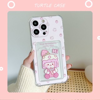 [พร้อมส่ง] เคสซิลิโคน ลายการ์ตูน พร้อมช่องใส่บัตร สําหรับ Apple iPhone 14 13 12 11 PROMAX XS XR XSMAX SE2020 6 7 8PLUS MINI