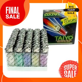 TAIYO ไฟแช็คก๊าซ ไทโย กล่องสีดำ ยกกล่อง 50ชิ้น GAS LIGHTER BL