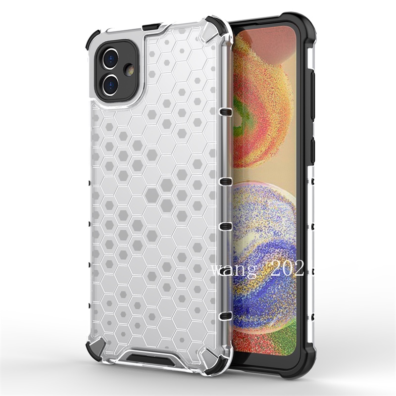 Ready Stock Phone Case เคส Samsung Galaxy A04e A04 4G Casing Honeycomb Technology Durable and Drop Resistant Camera Protective Hard Case เคสโทรศัพท