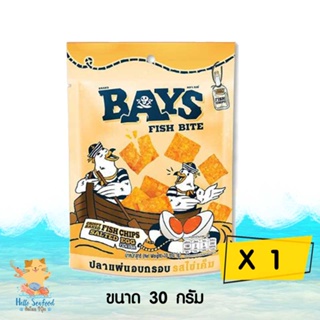 BAYS ทาโร่กรอบ ปลาแผ่นอบกรอบ รสไข่เค็ม ขนาด 30 กรัม