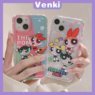 VENKI - Case For iPhone 14 Pro Max TPU Soft Jelly Airbag Clear Case Cute Cartoon Case Camera Protection Shockproof For iPhone 14 13 12 11 Plus Pro Max 7 Plus X XR