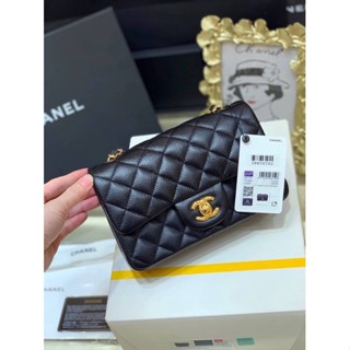 พร้อมส่งNew Chanel Classic mini 8 caviar(Ori)VIP  หนังอิตาลีนำเข้างานเทียบแท้